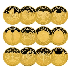 1온스 황도 12성좌 별자리 골드 불리온 메달